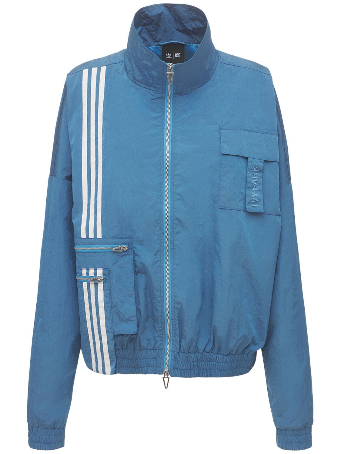 Adidas X Ivy Park 4all Nylon Track Jacket In Light Blue