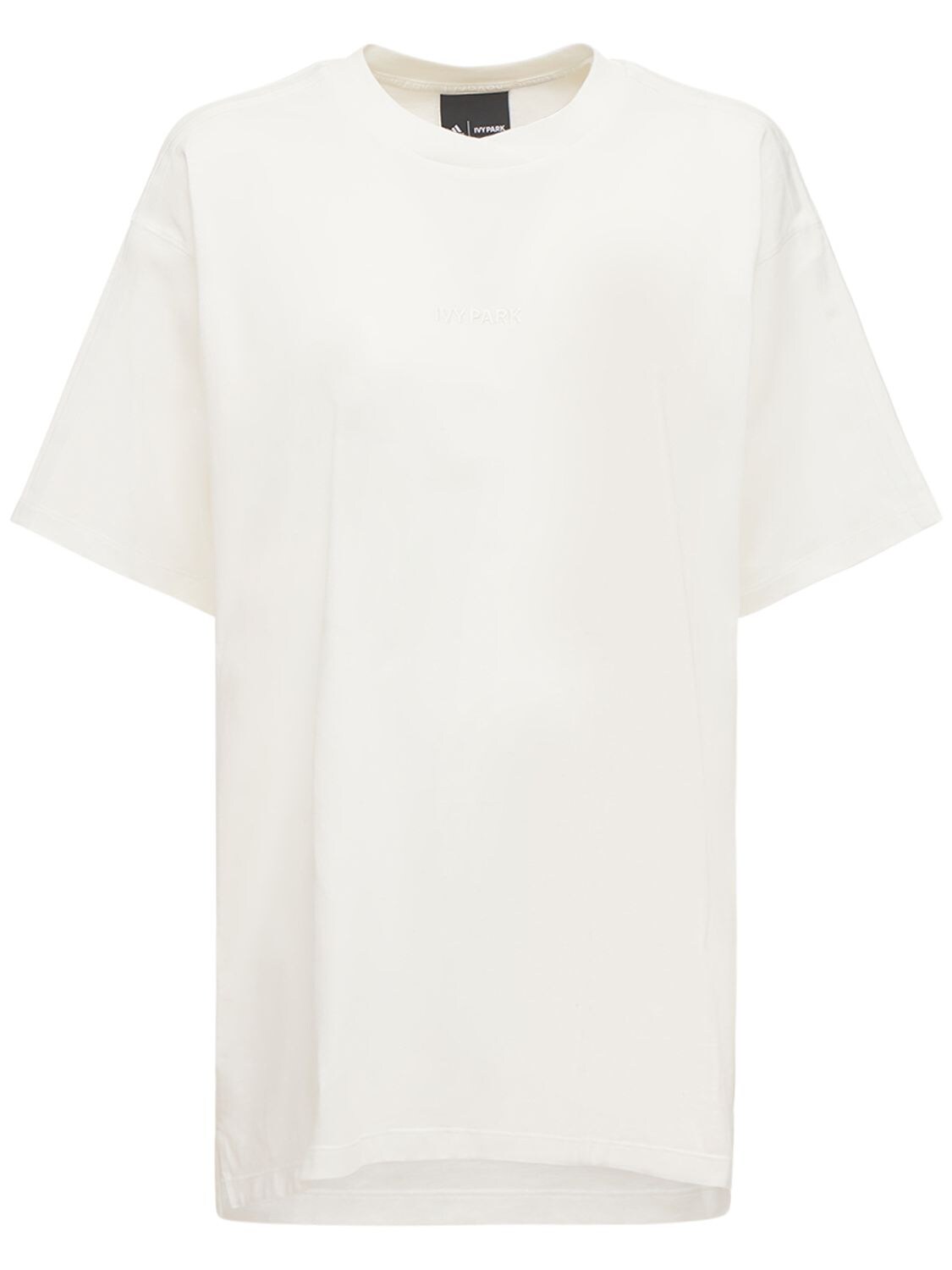 Adidas X Ivy Park 4all Cotton Jersey T-shirt In White