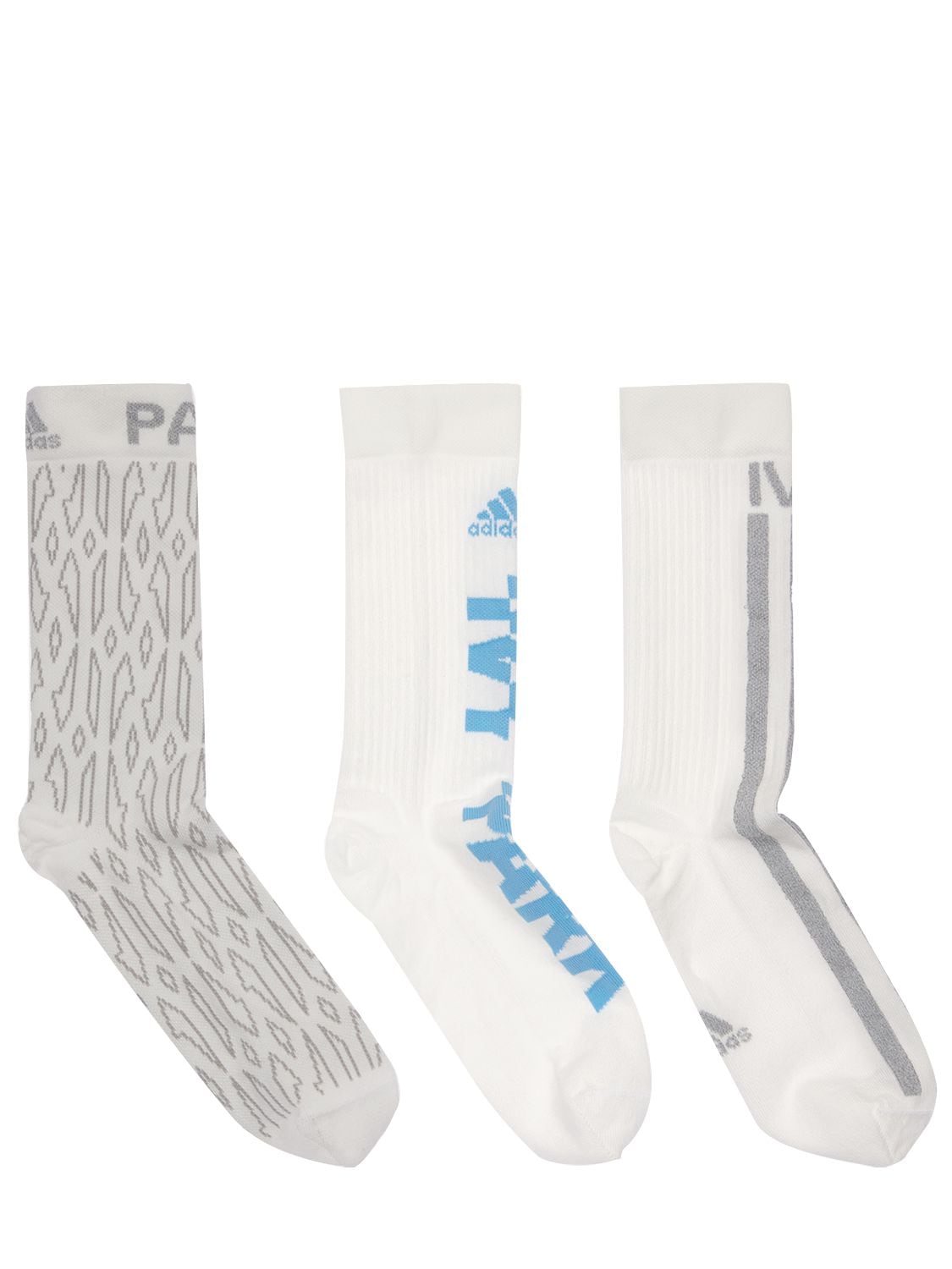 Adidas X Ivy Park 3 Pack Of Logo Socks In White
