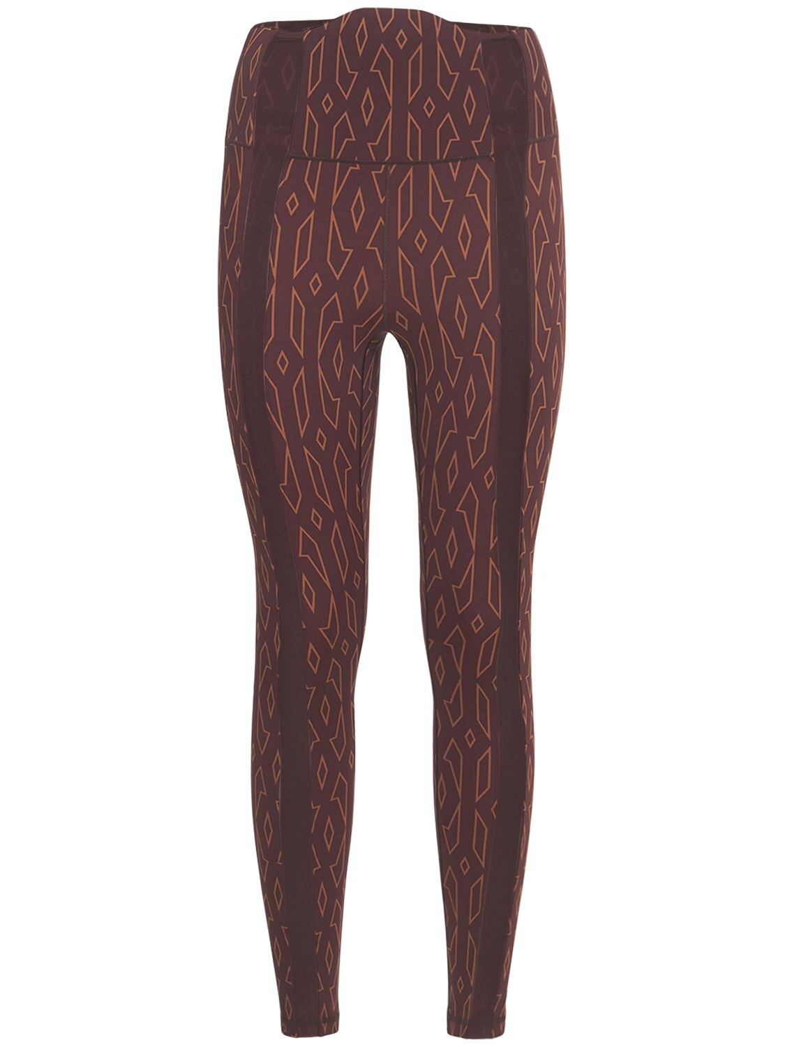 Adidas X Ivy Park Monogram Sheer Panel Tights In Red