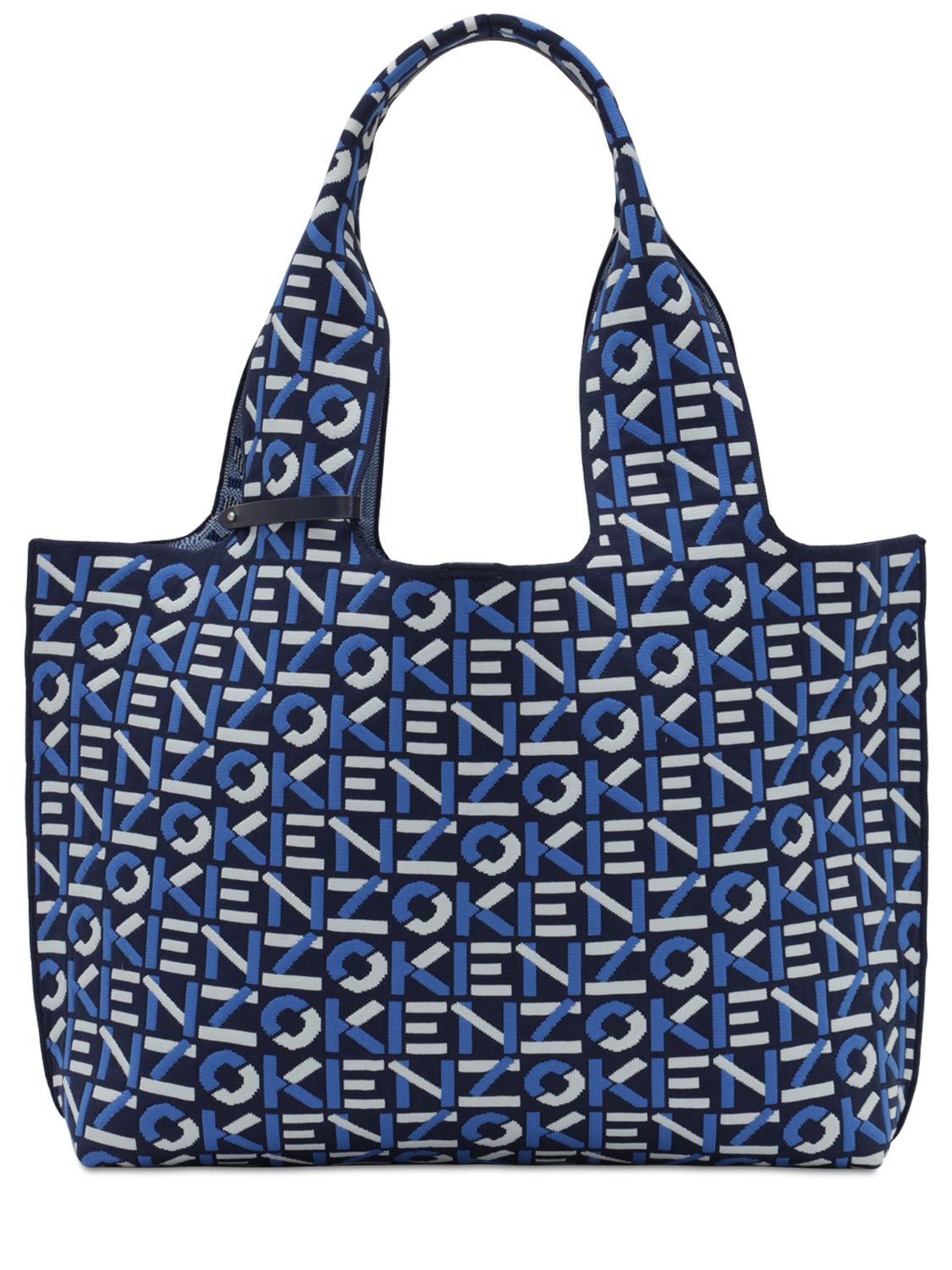Kenzo Large Logo Jacquard Tote Bag In Blue | ModeSens