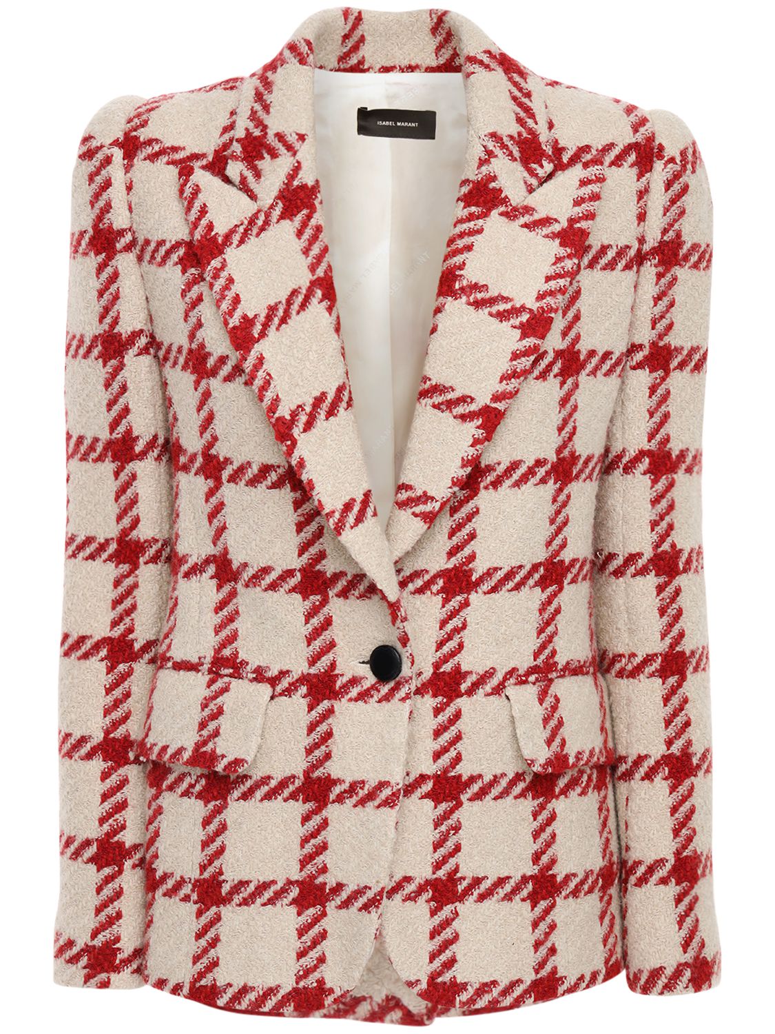 ISABEL MARANT KIOA CHECK WOOL BLEND BLAZER