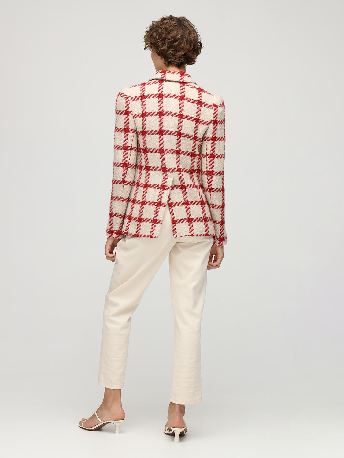 ISABEL MARANT KIOA CHECK WOOL BLEND BLAZER