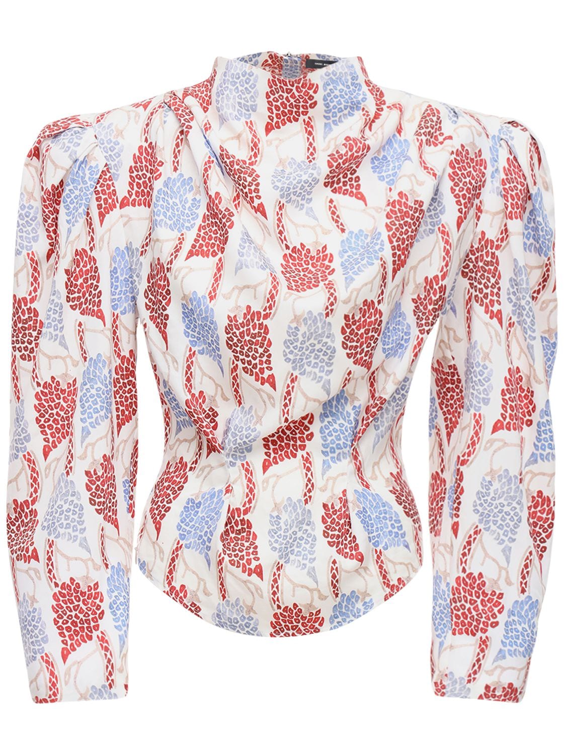 Isabel Marant Bayani Floral Print Top In Multi,red