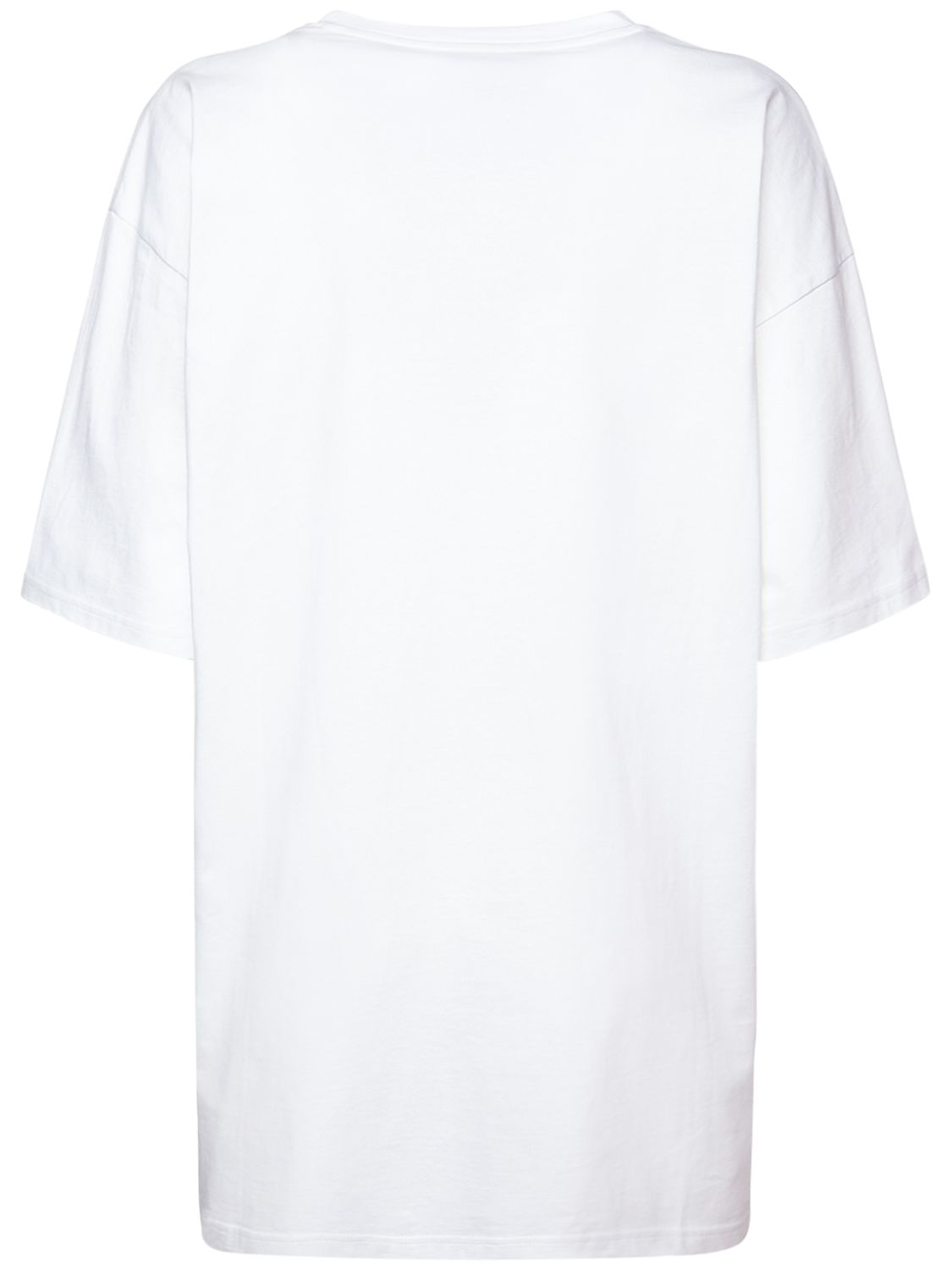 MOSCHINO LOGO PRINTED COTTON JERSEY T-SHIRT