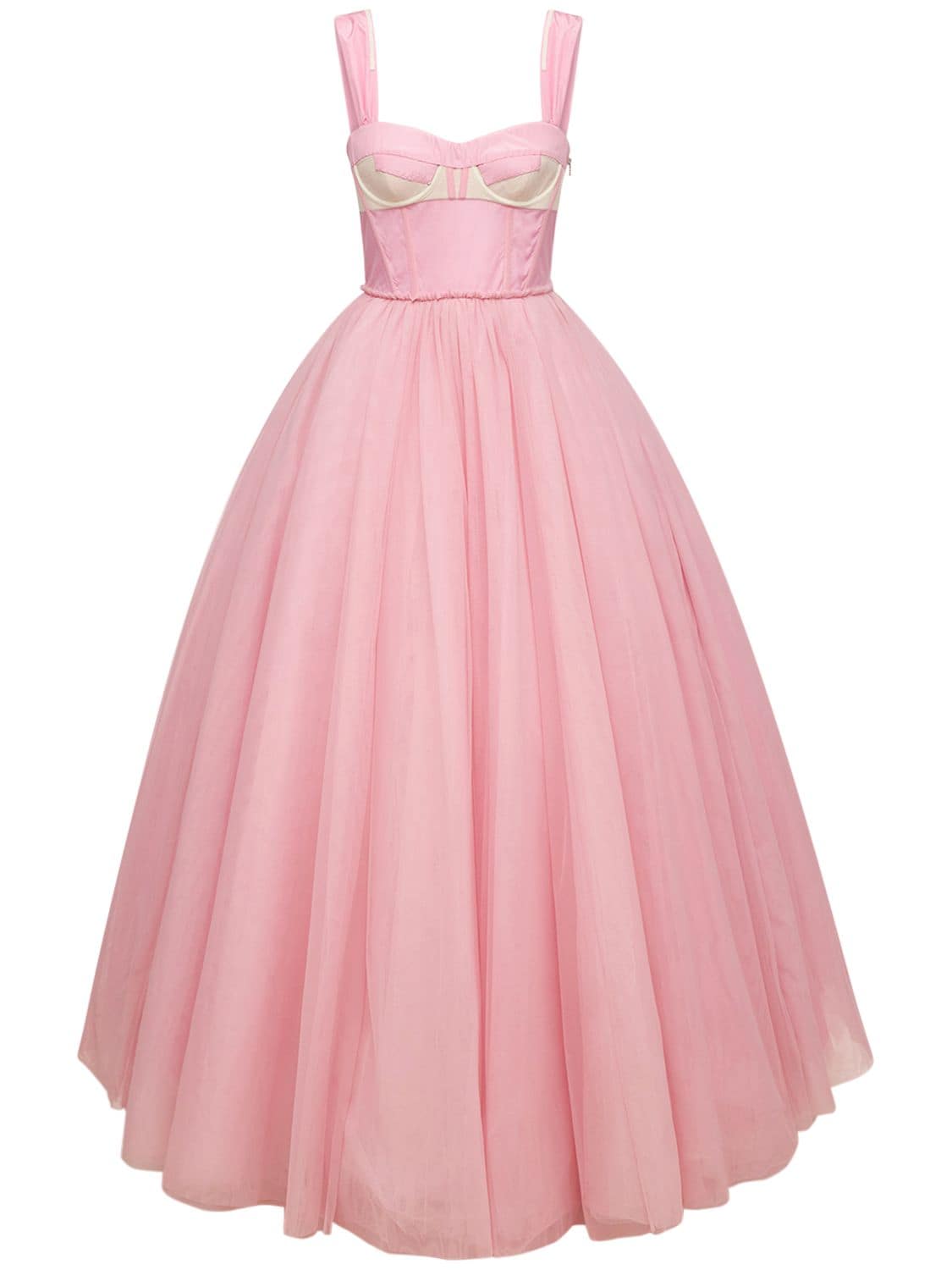 Moschino Tulle Dress Deconstructed Couture In Pink