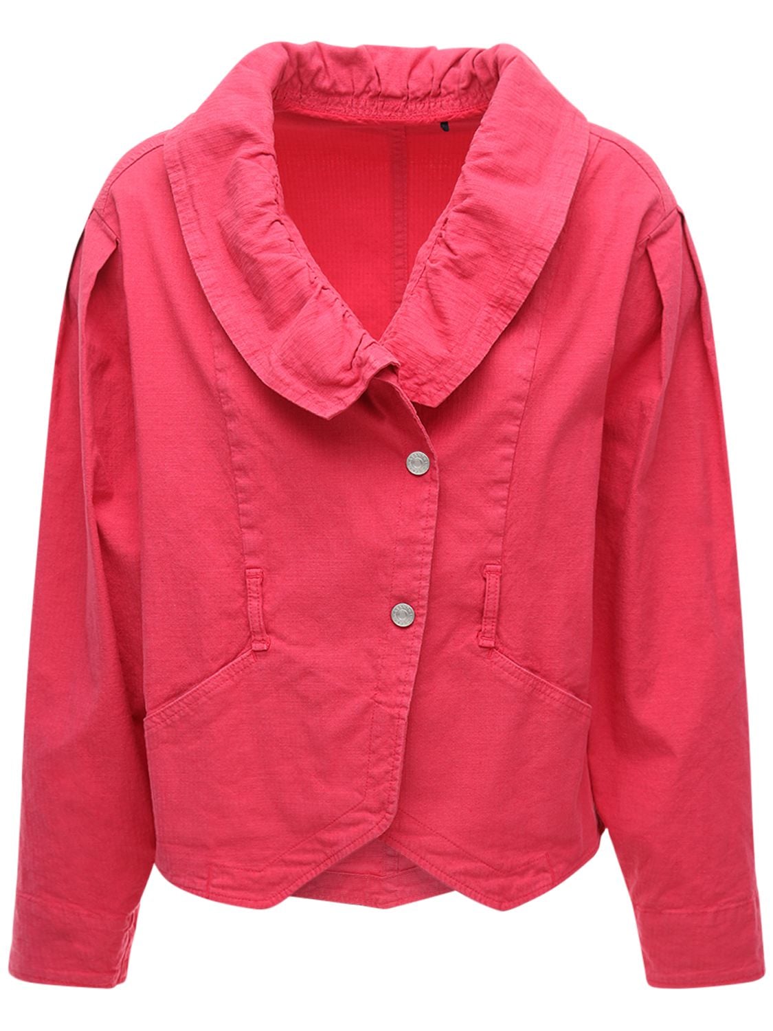Isabel Marant Epaline Linen & Cotton Ripstop Jacket In Fuchsia