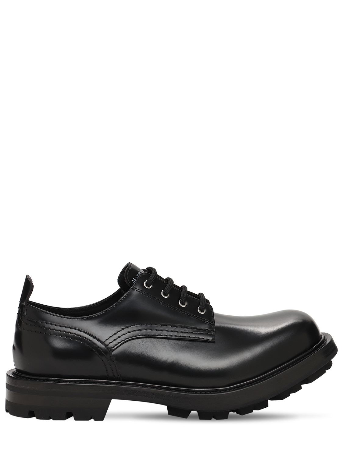 ALEXANDER MCQUEEN PATENT LEATHER LACE-UP SHOES,73I1UQ004-MTAWMA2