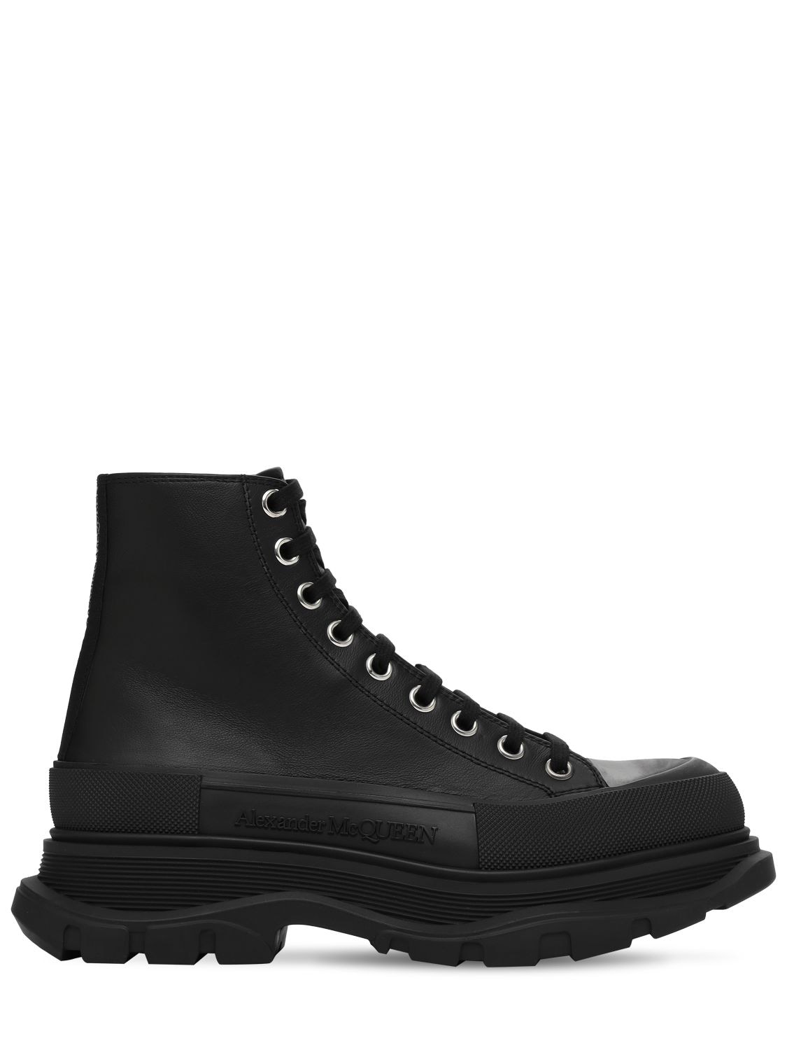 Leather Lace-up Boot Sneakers