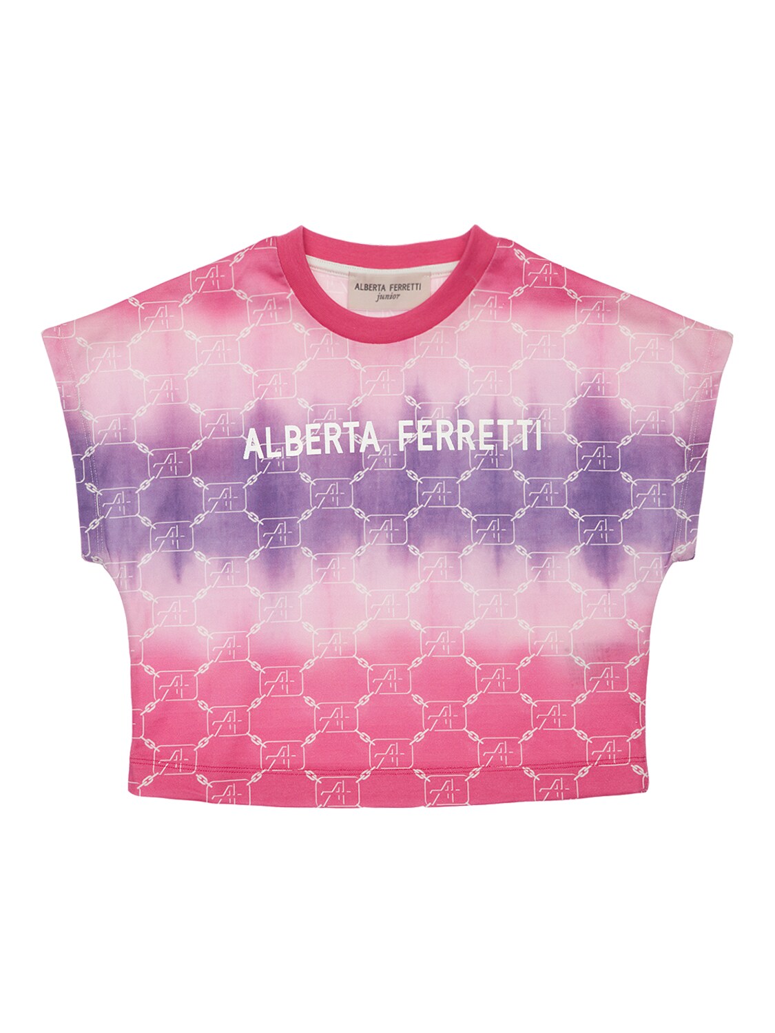 Alberta Ferretti Kids' Printed Cotton Jersey T-shirt In Pink