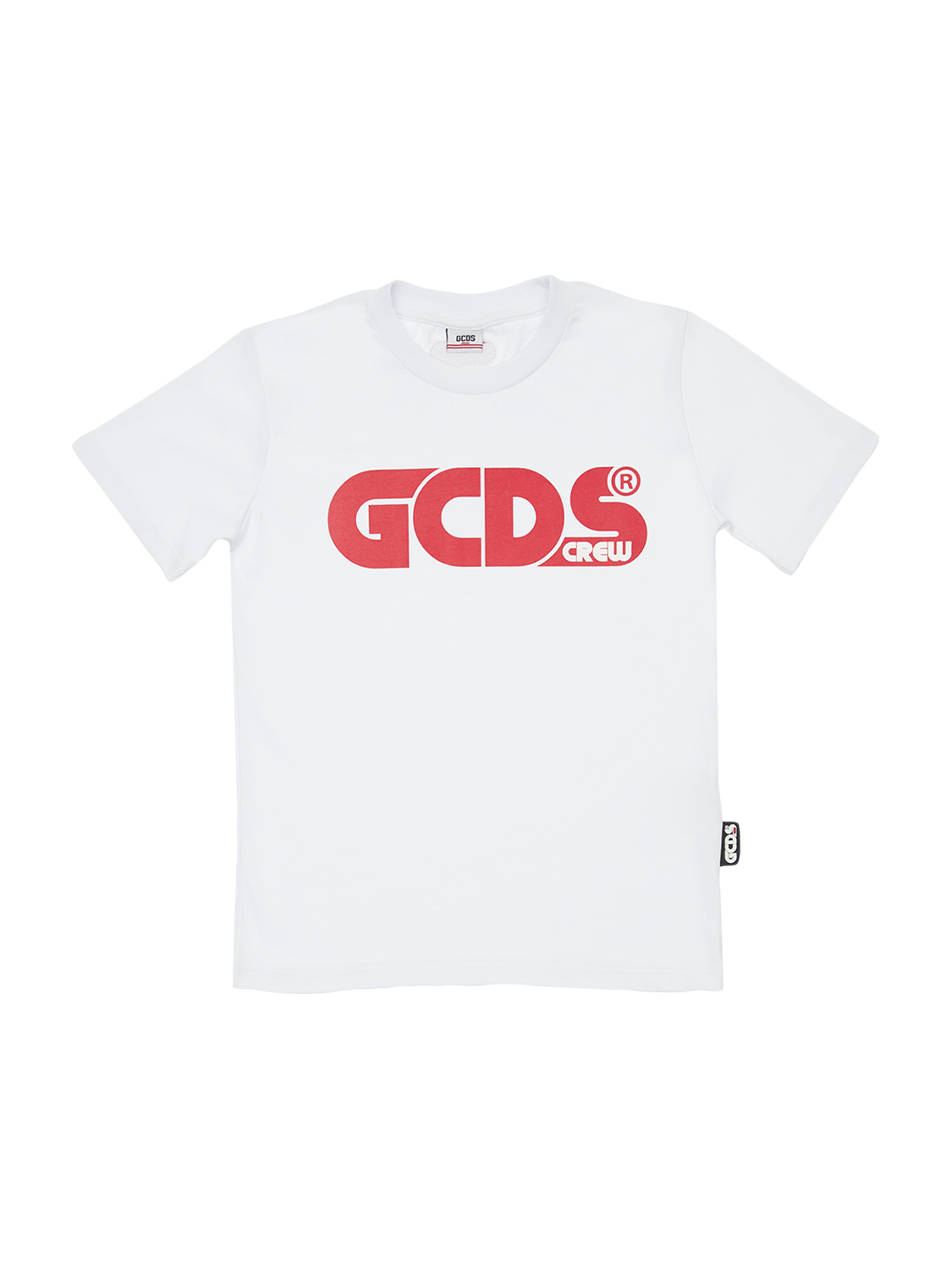 Gcds Logo Print Short-sleeved T-shirt Dress In White