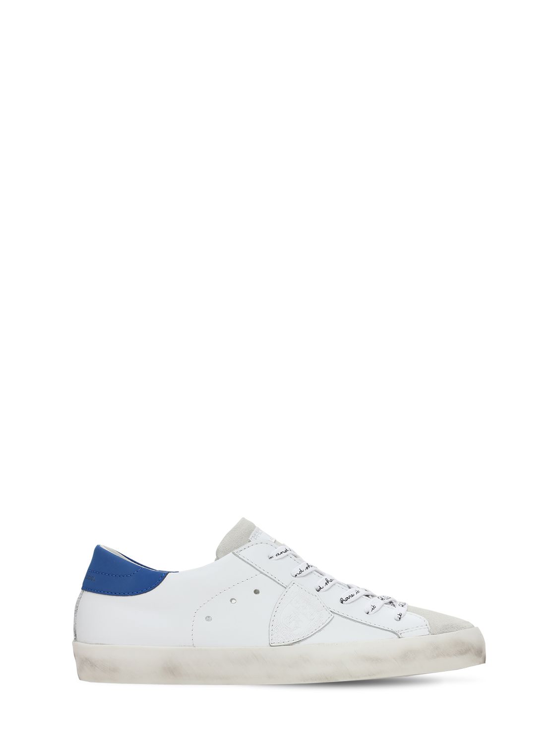PHILIPPE MODEL - Paris leather \u0026 suede lace-up sneakers - | Luisaviaroma