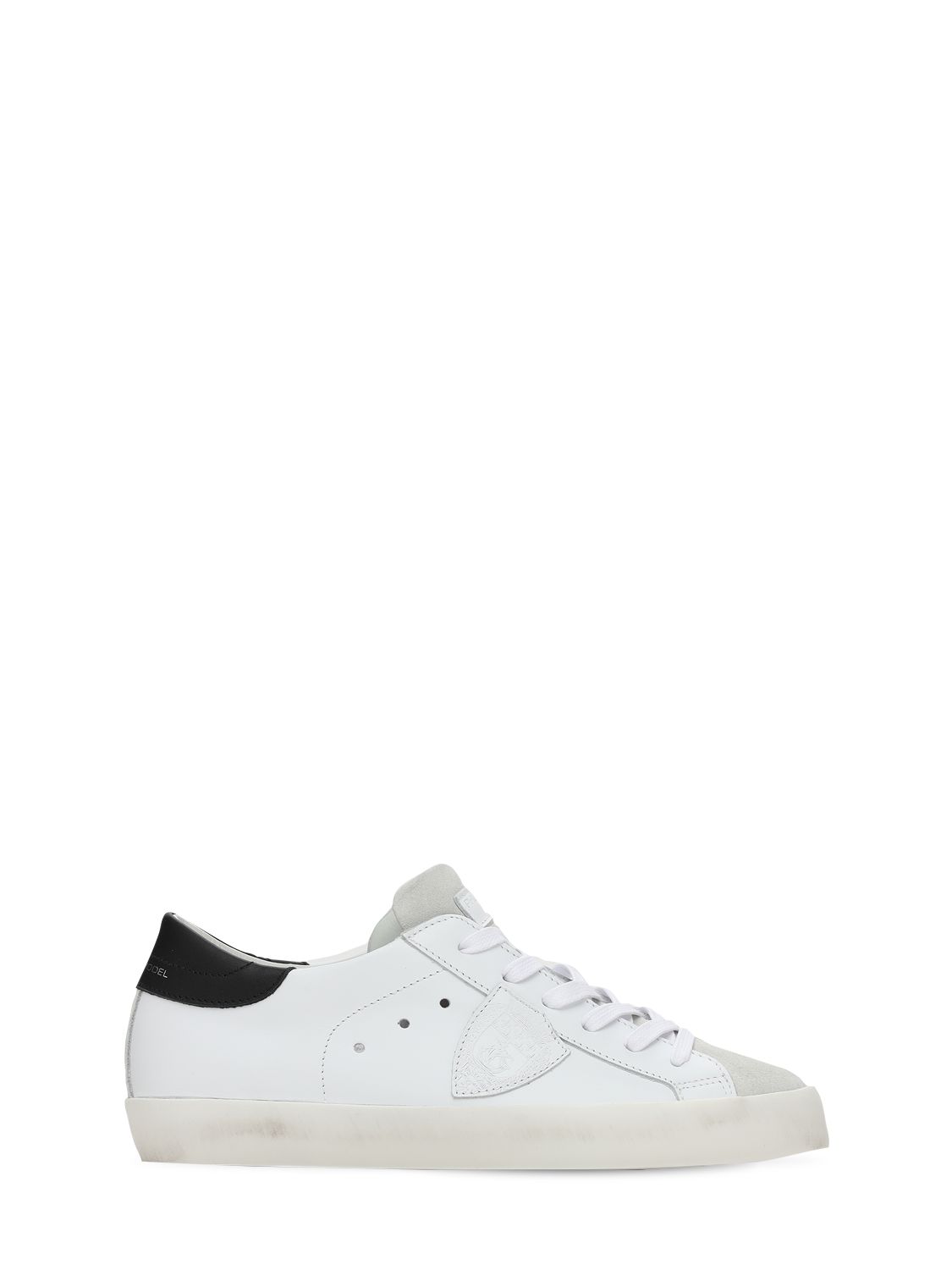 PHILIPPE MODEL - Paris leather \u0026 suede lace-up sneakers - | Luisaviaroma