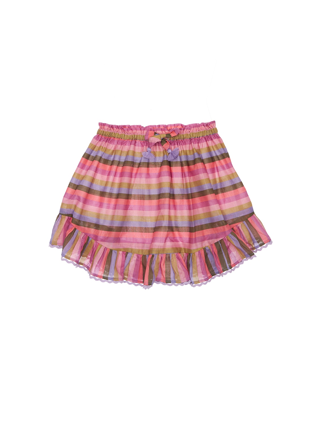 Stripes Print Cotton Muslin Skirt