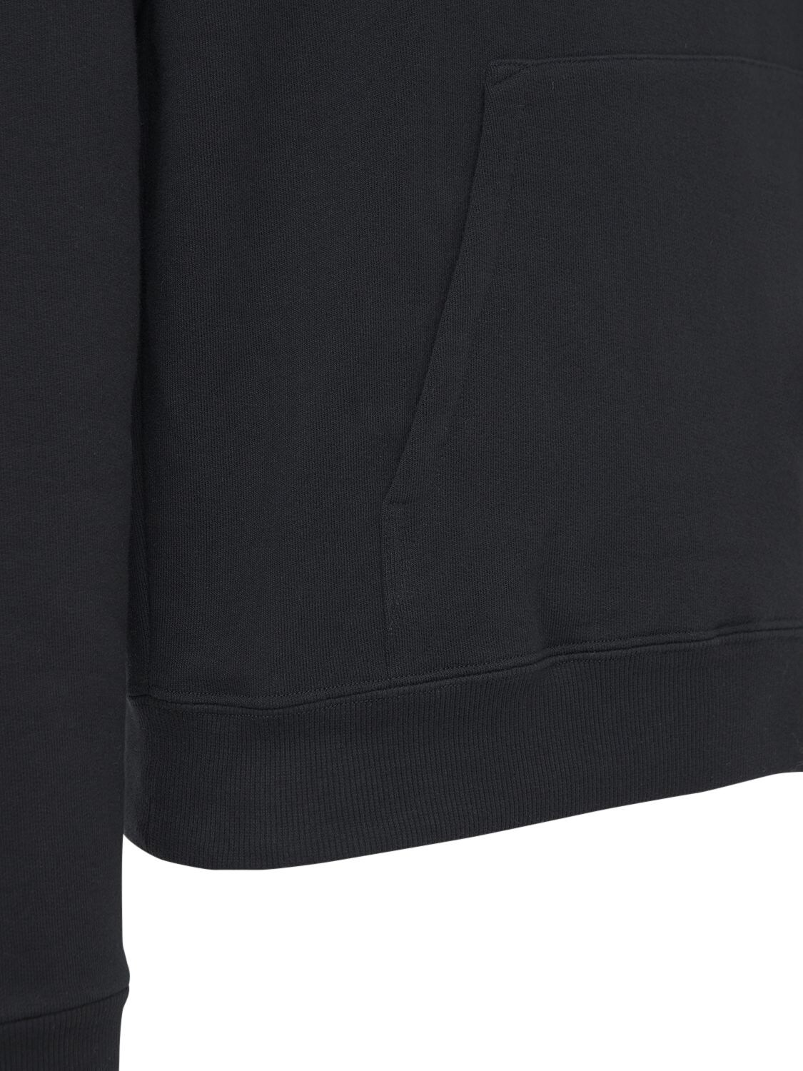 Shop Saint Laurent Cotton Sweatshirt Hoodie In Black