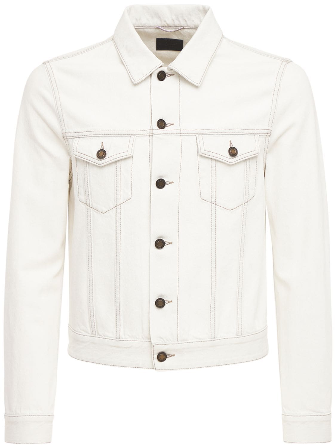 SAINT LAURENT FITTED DENIM COTTON JACKET,73I25Z037-OTAYOQ2