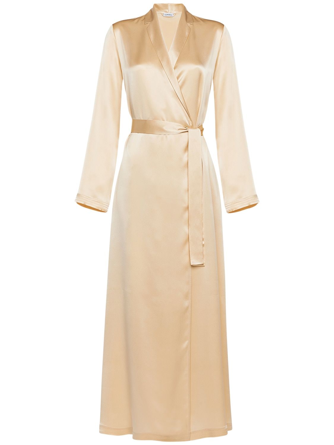 LA PERLA LONG SILK SATIN dressing gown,73I338014-UZA4MW2