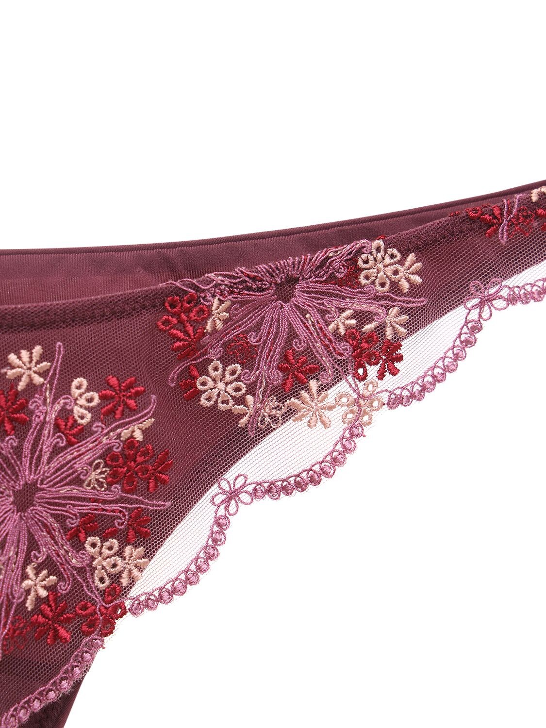 La Perla Flower Explosion Satin And Embroidered Stretch-tulle