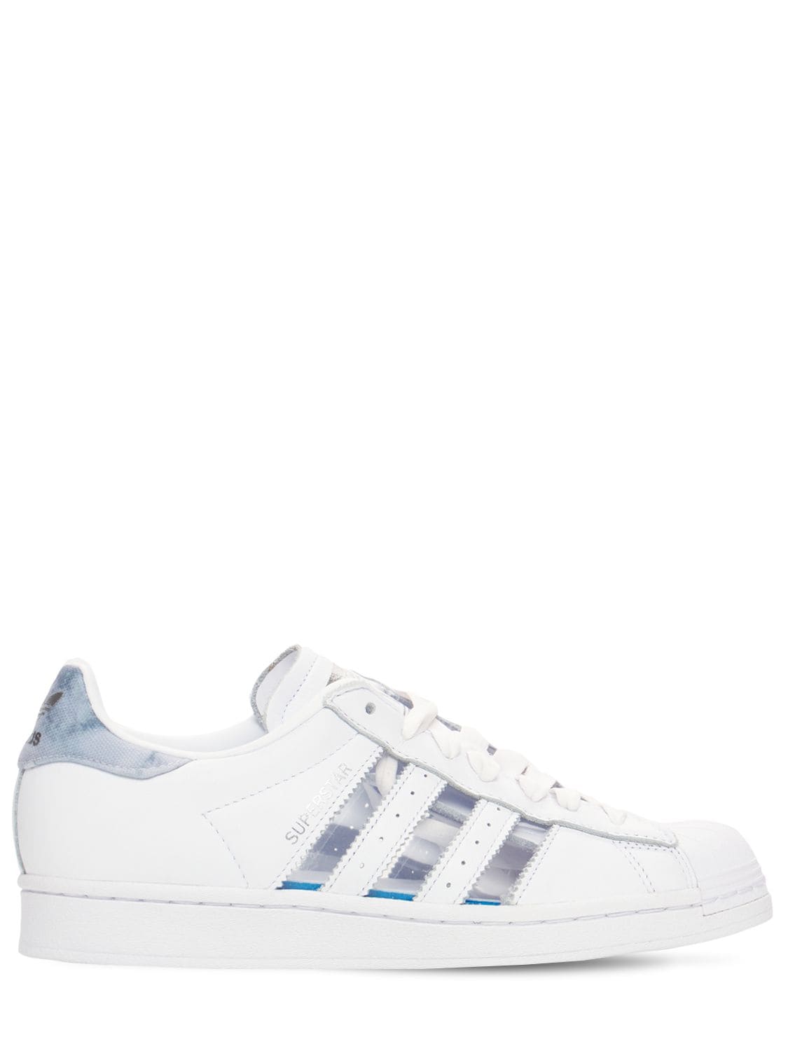 Adidas Originals Superstar Transparent Leather Sneakers In White,transp ...