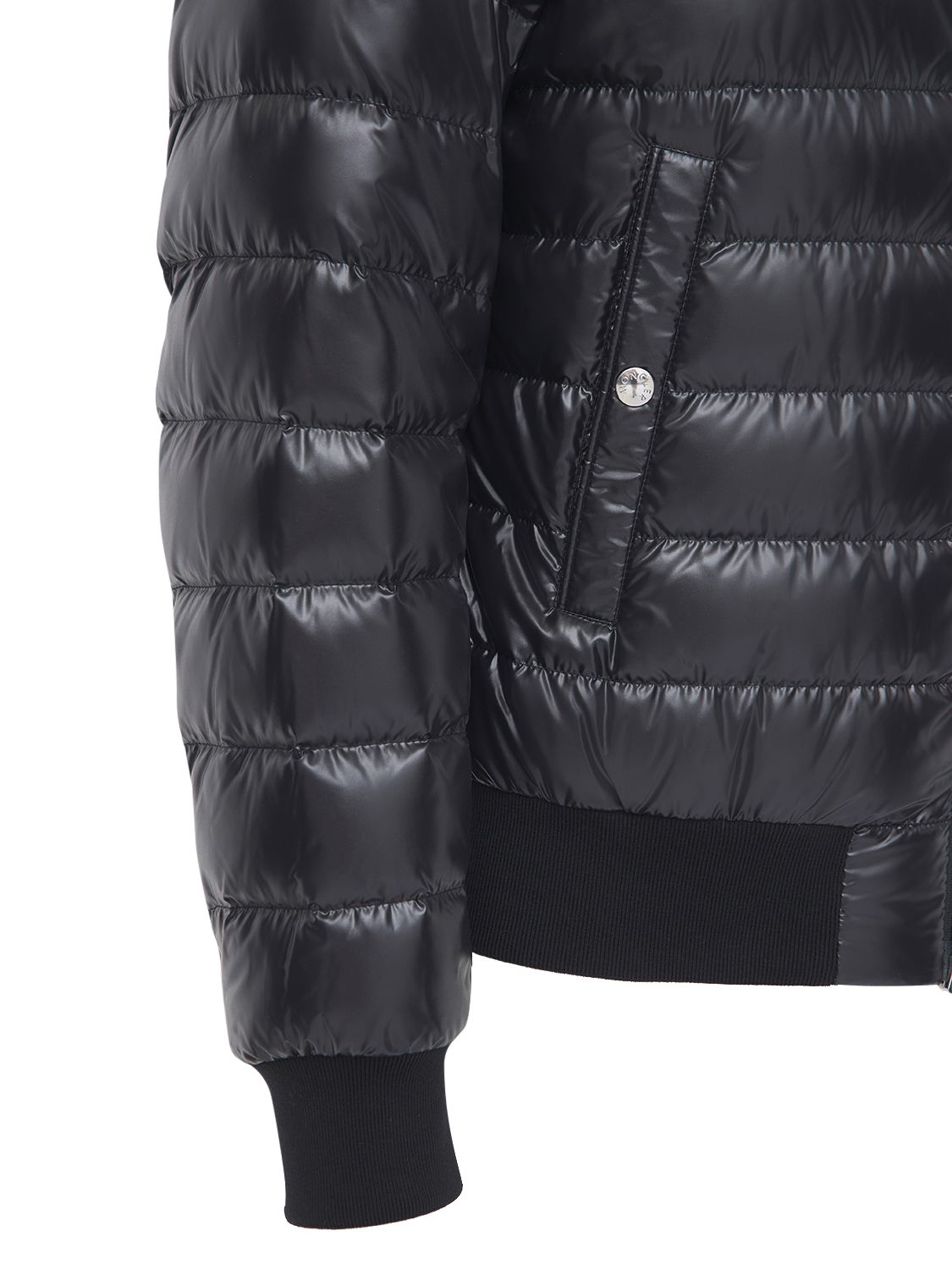 MONCLER PEROUGES NYLON BOMBER DOWN JACKET