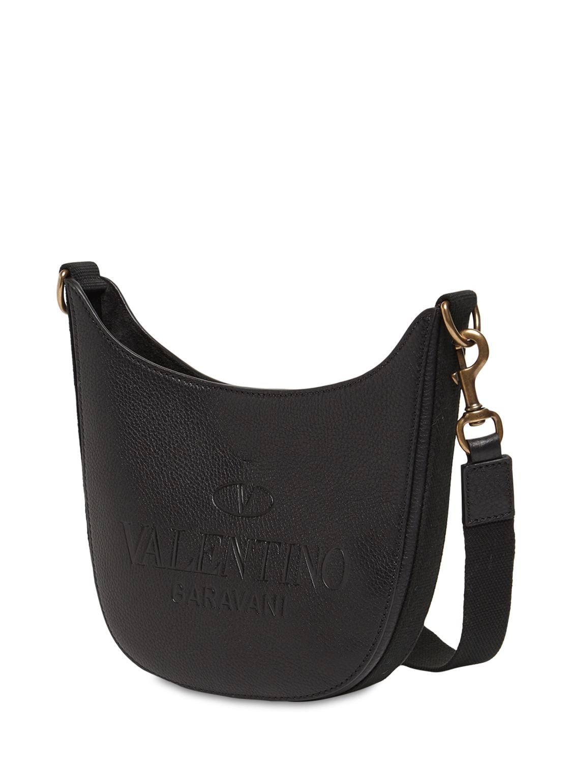 Valentino Garavani V-Logo Chain Shoulder Bag in Nero | Lord & Taylor