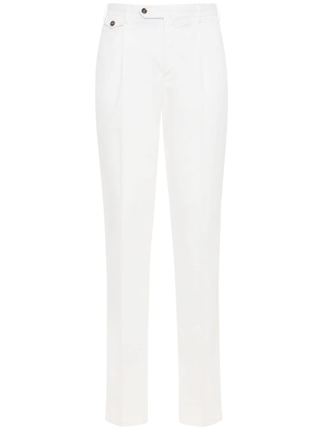 Pt Torino - 18cm stretch cotton gentlemen pants - | Luisaviaroma
