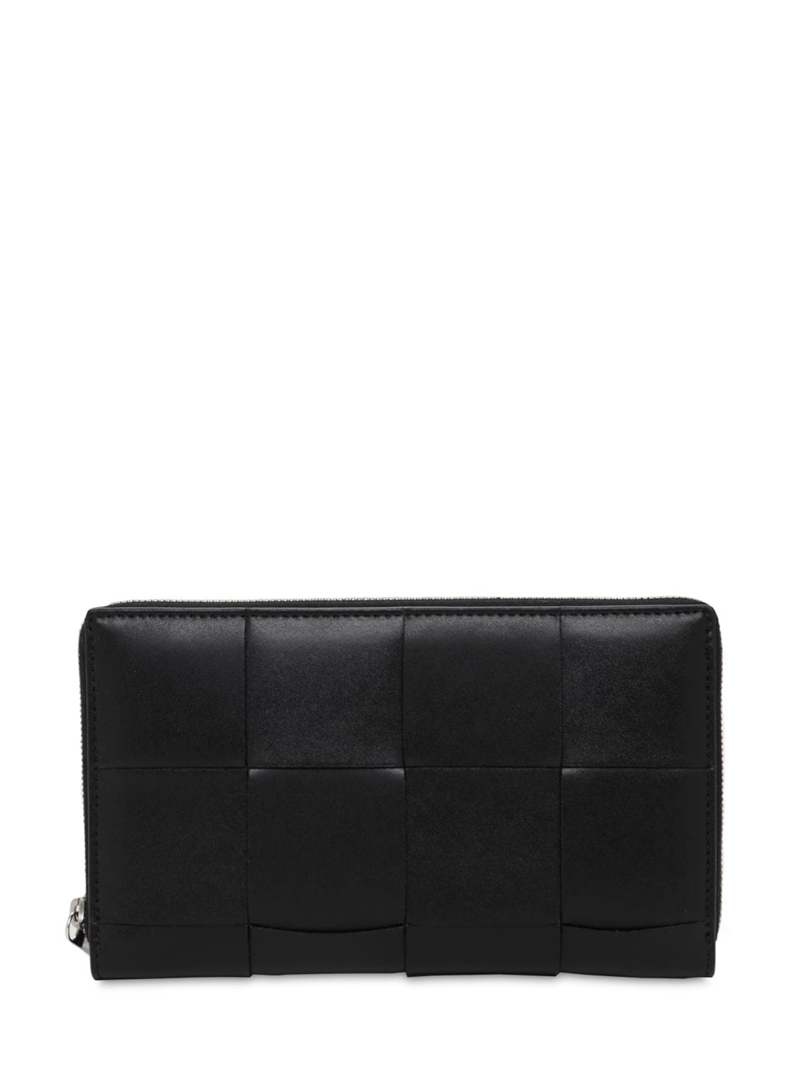 BOTTEGA VENETA Maxi Intreccio Leather Zip Around Wallet