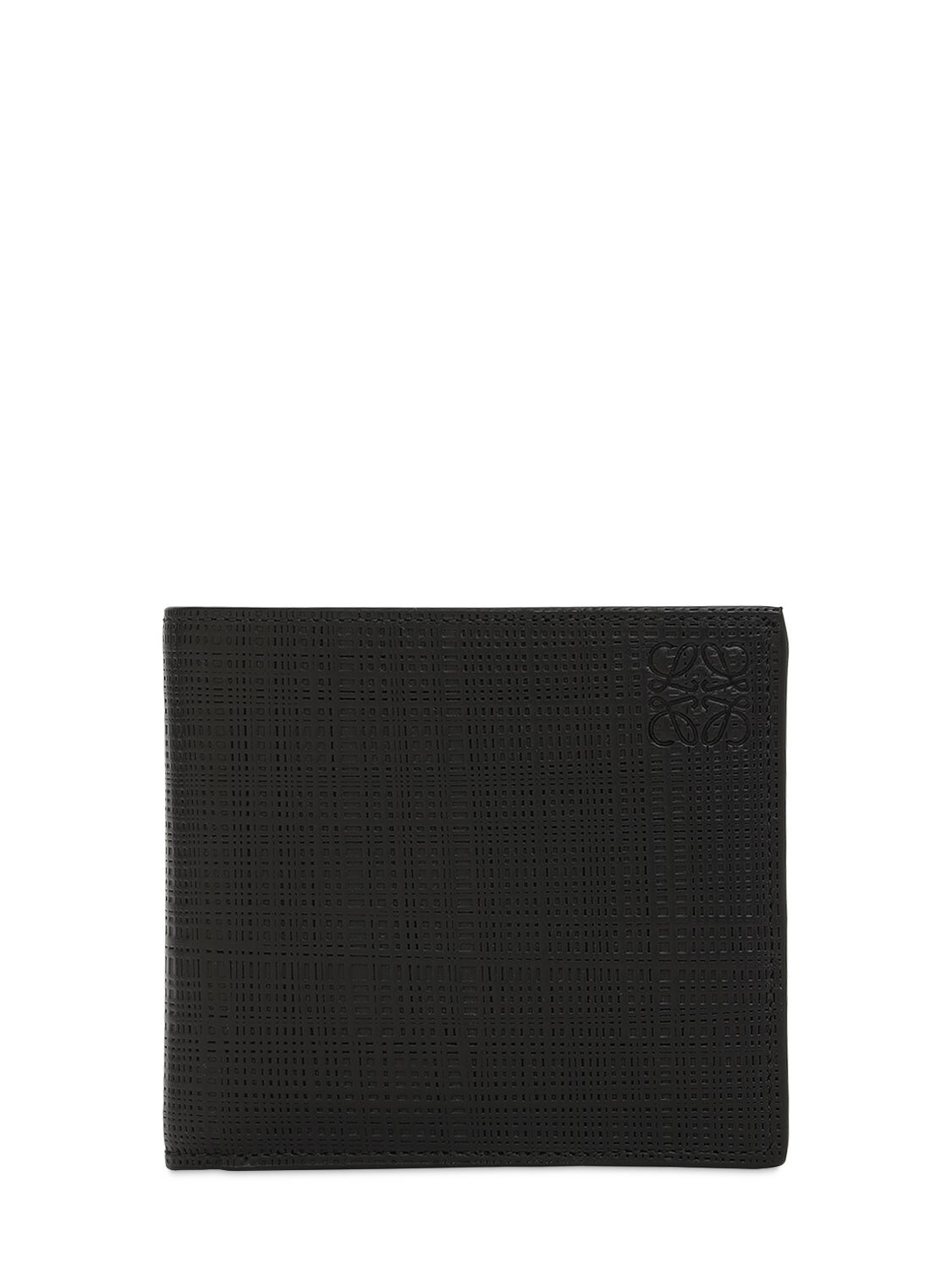 LOEWE 皮革&帆布钱包,73I4PR022-MTEWMA2
