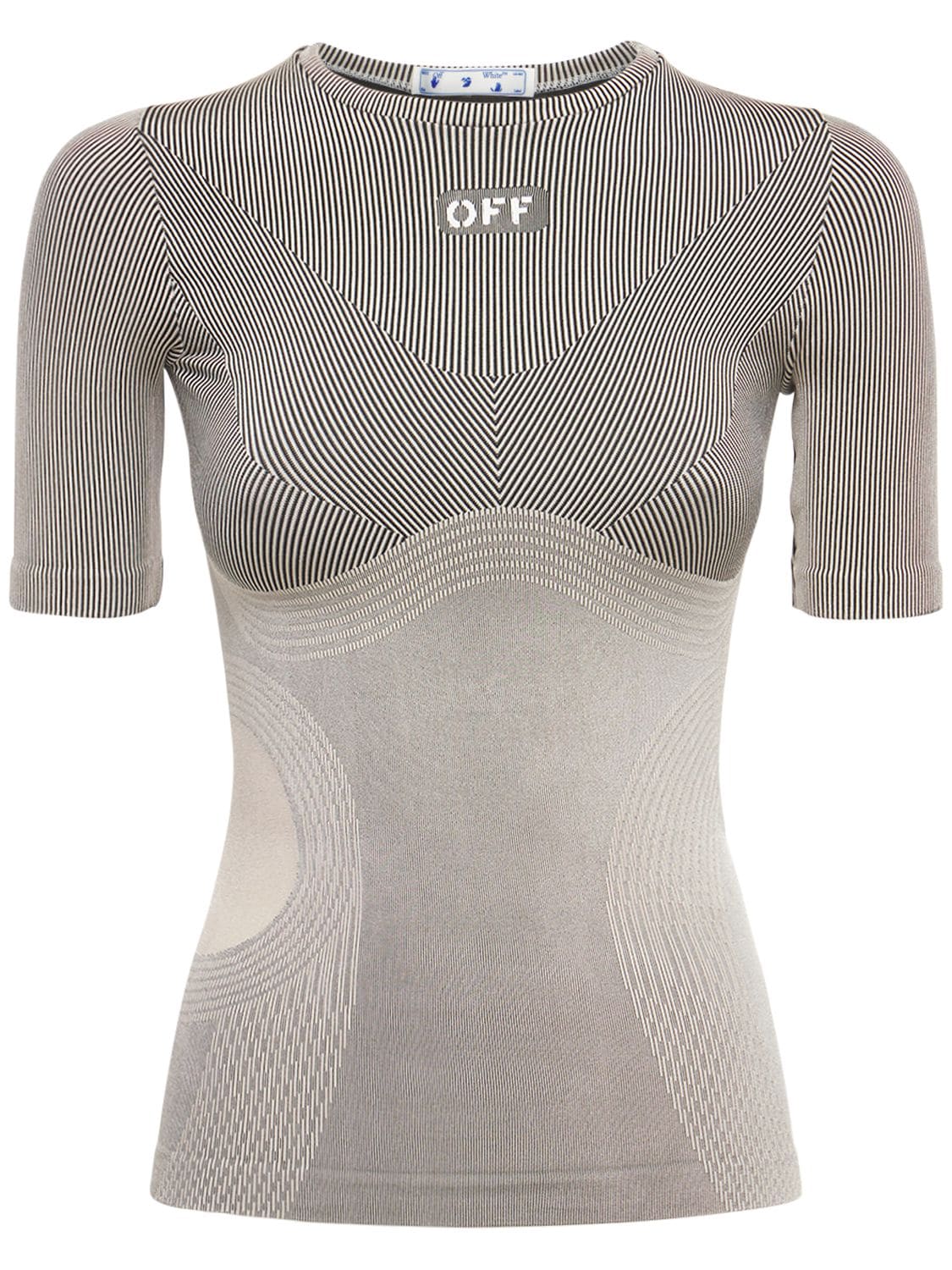 Off-white Meteor Seamless Athleisure T-shirt In Grey