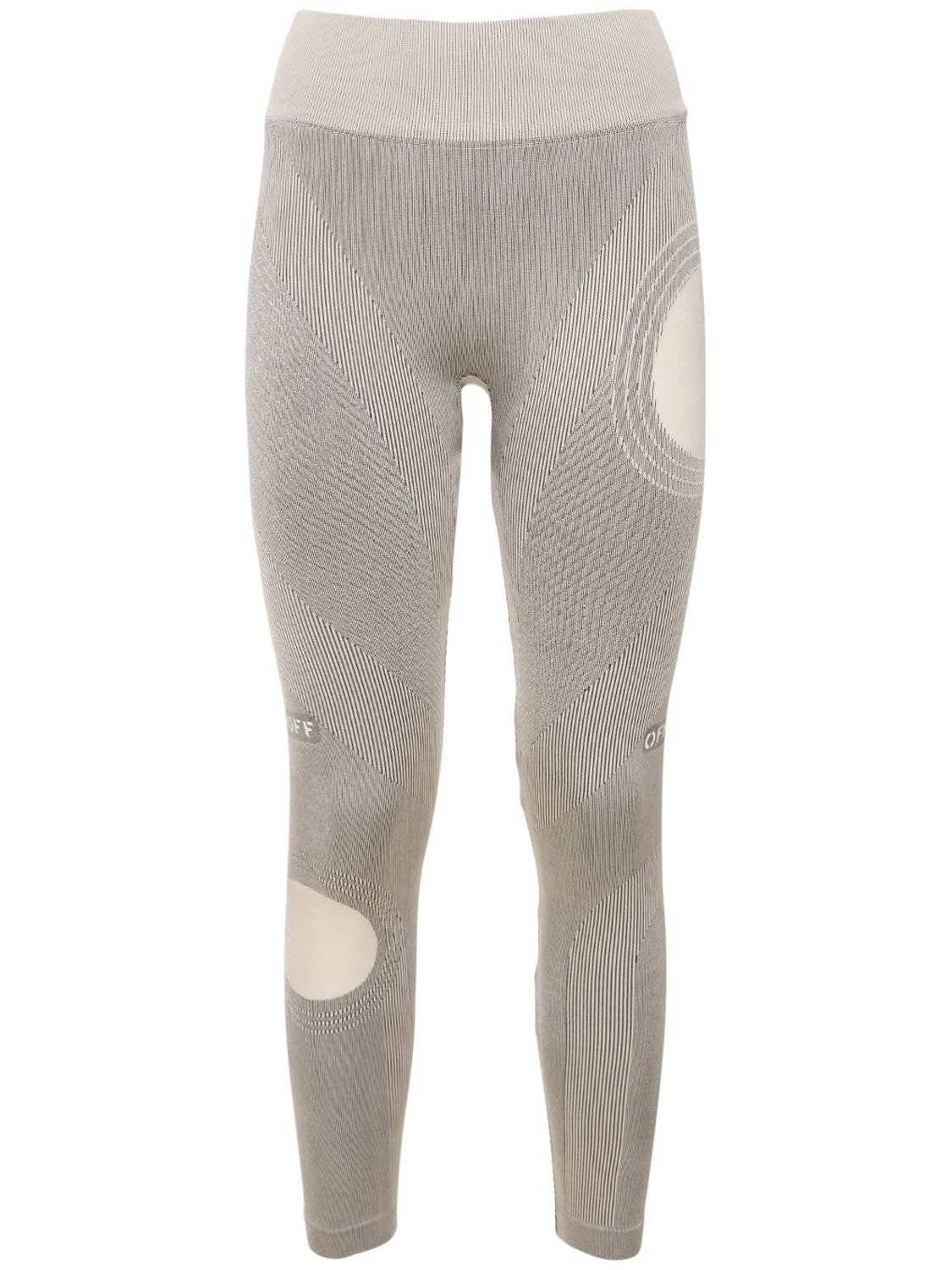 OFF-WHITE “METEOR”无接缝平纹针织紧身裤,73I4T8019-MDKWMA2