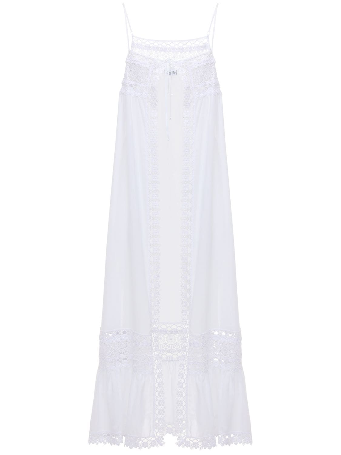 Charo Ruiz Helen Broderie Cotton Cover Dress In White | ModeSens