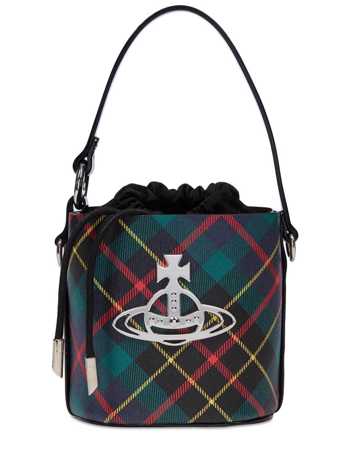 VIVIENNE WESTWOOD BETTY SMALL TARTAN BUCKET BAG,73I4XX015-TZIWMQ2