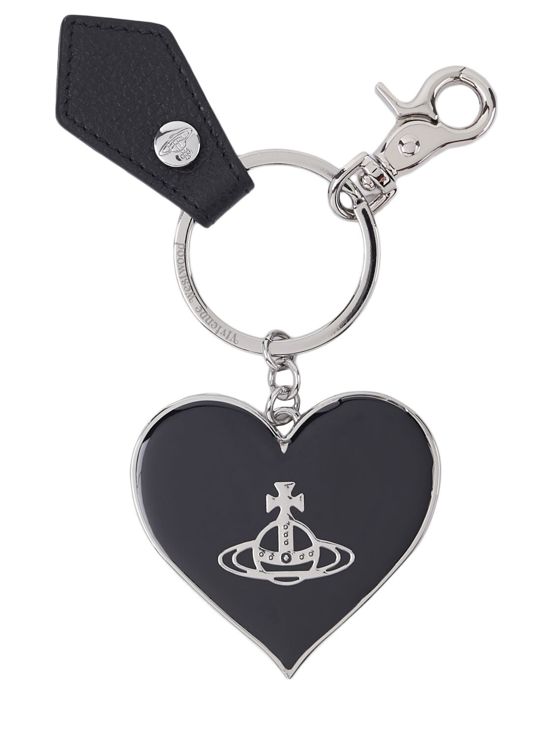 Vivienne Westwood Windsor Mirror Heart Gadget Key Holder In Black ...