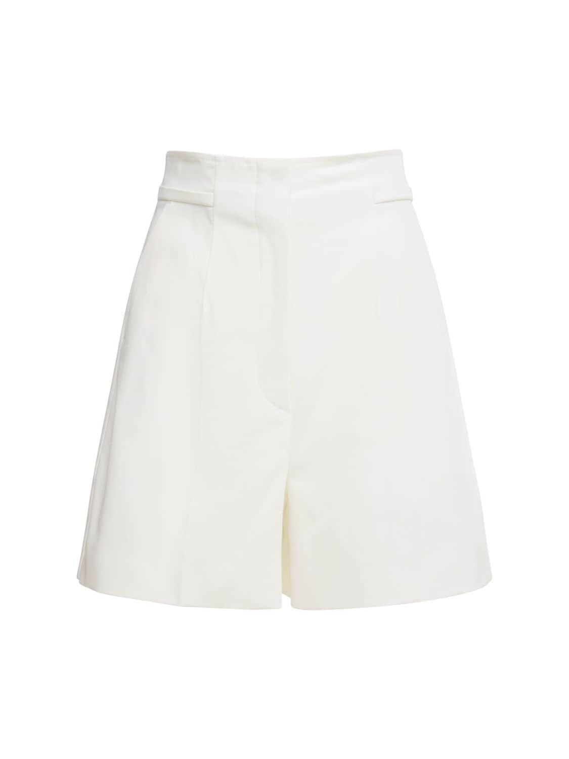 SPORTMAX PLACIDO COTTON GABARDINE SHORTS,73I50Q002-MDAX0