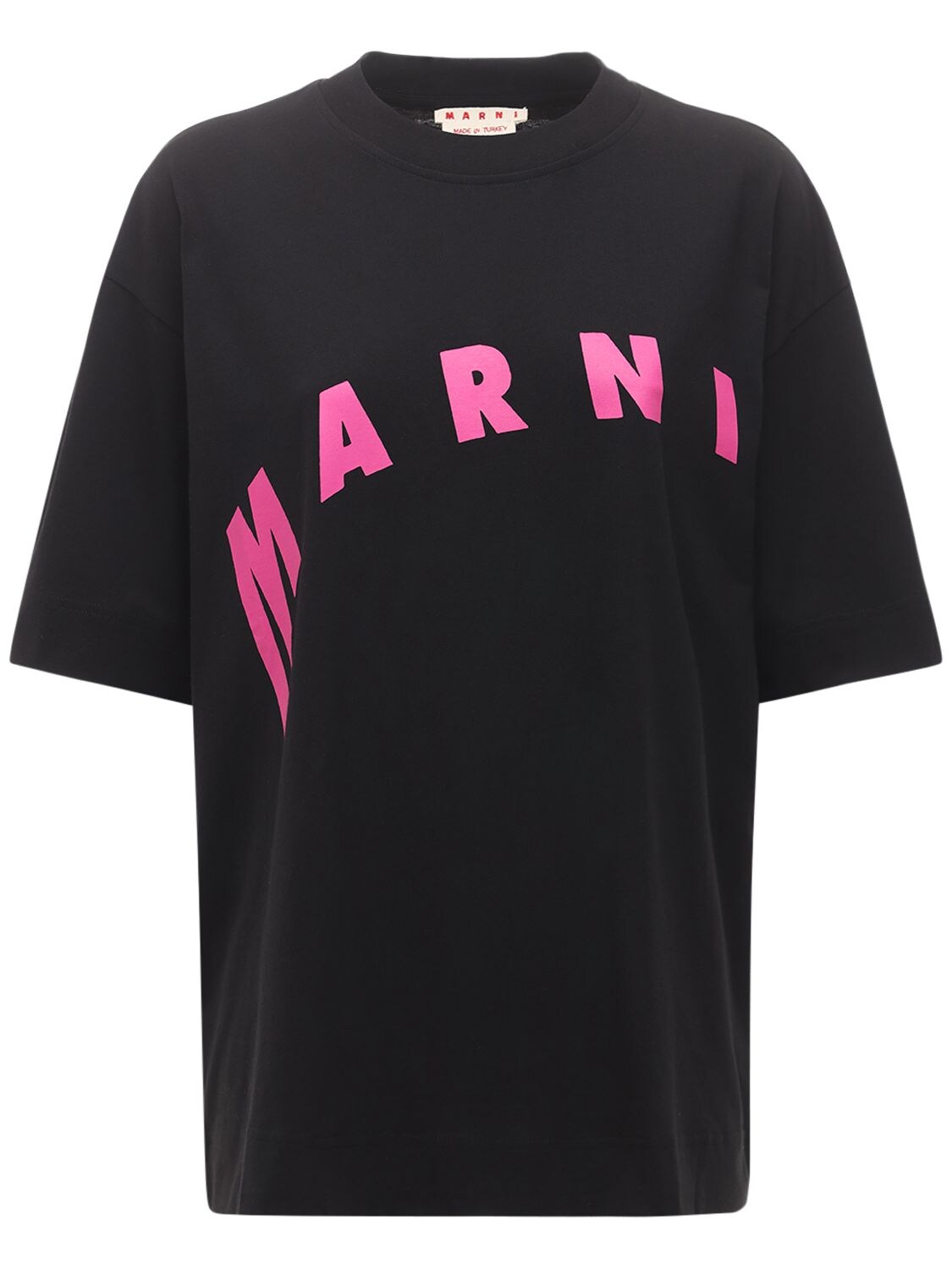 MARNI LOGO PRINTED COTTON T-SHIRT,73I512056-MDBOOTK1