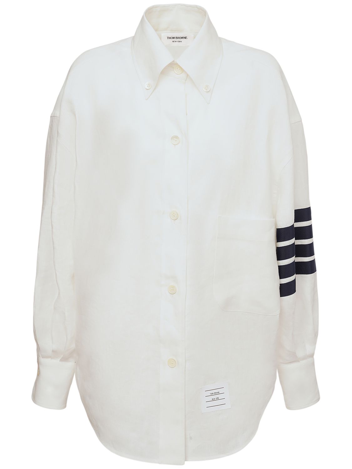 Thom Browne - Oversized linen shirt w 