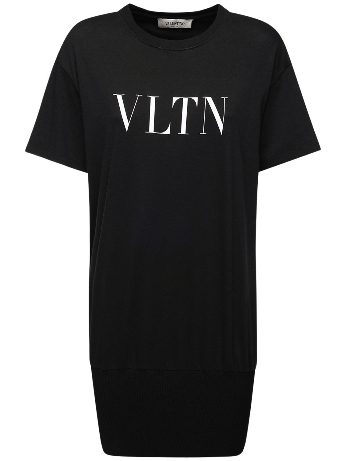 VALENTINO “VLTN”印花LOGO棉质T恤裙,73I52O026-ME5J0
