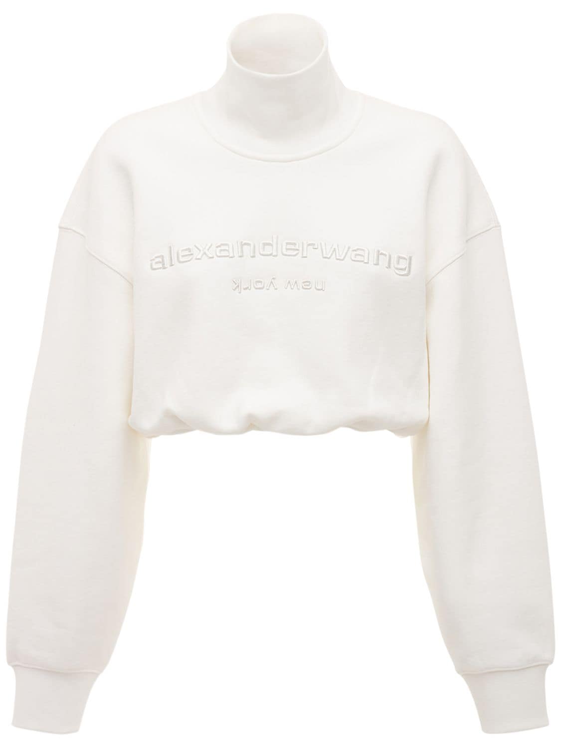 Alexander Wang Embroidered Cotton Sweatshirt In White