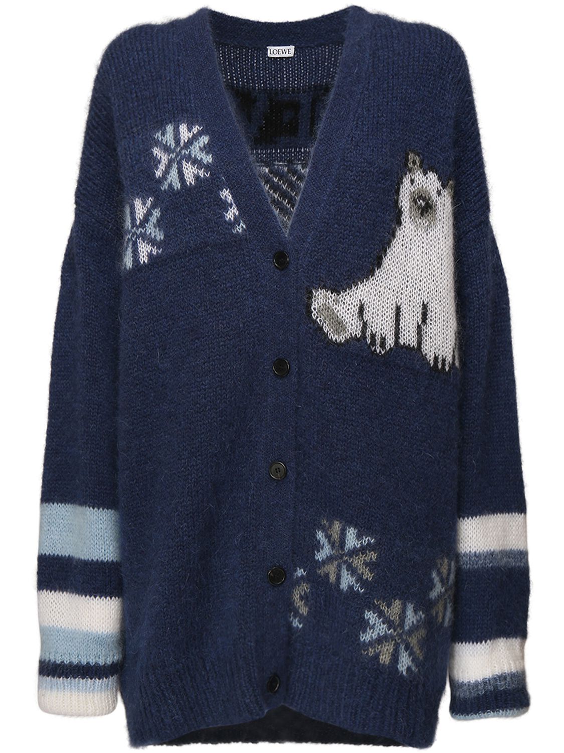 Loewe, Cardigan Oversize In Maglia Di Misto Mohair | Cyclismefsgt31Shops