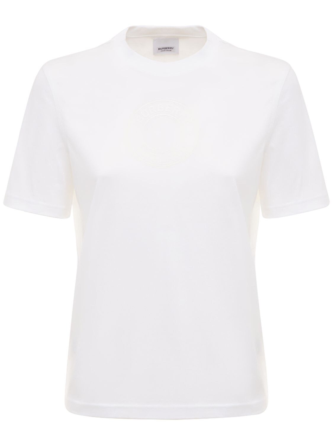 BURBERRY “JEMMA”LOGO棉质平纹针织T恤,73I5CE049-QTE0NJQ1