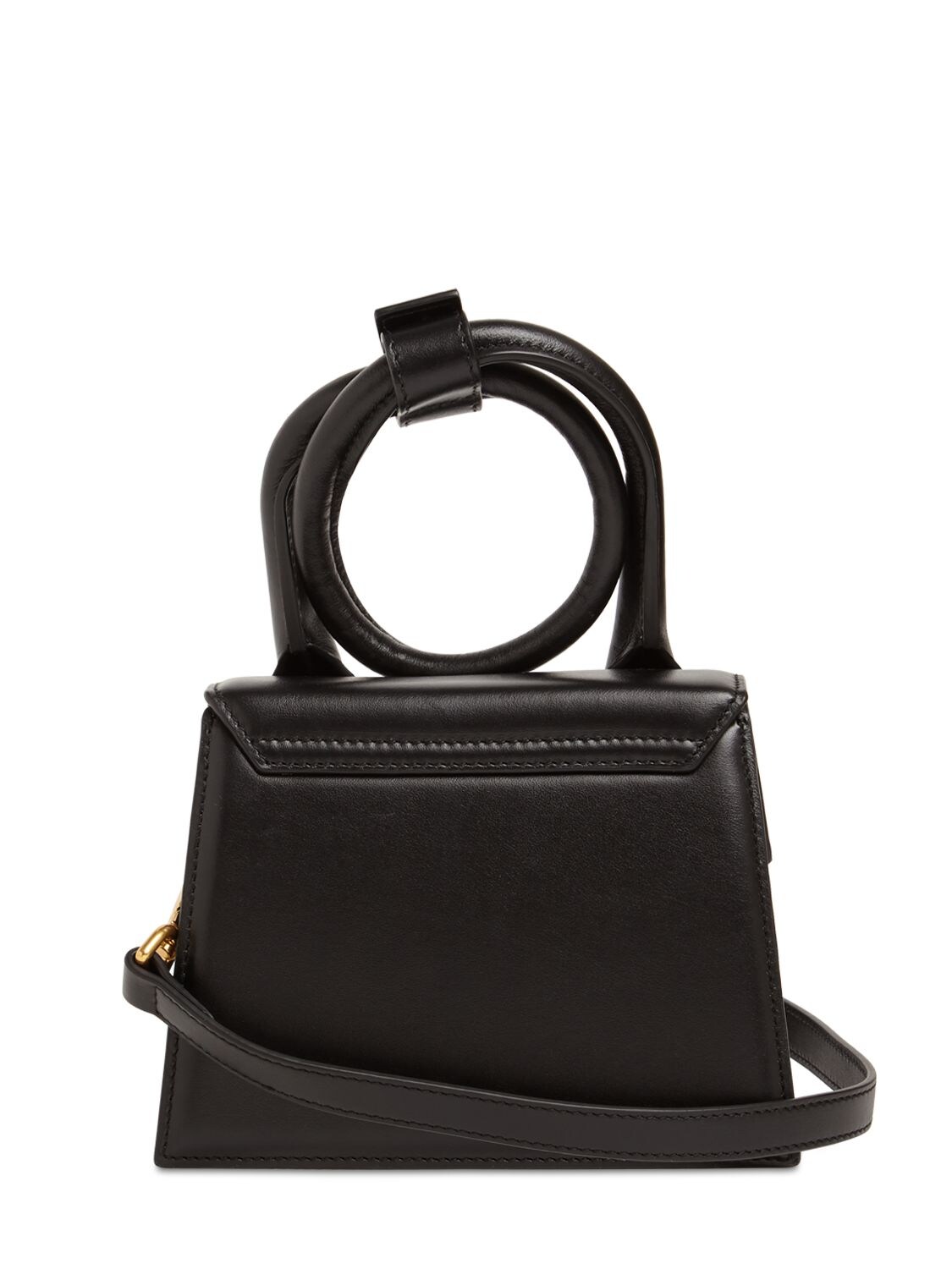 Shop Jacquemus Le Chiquito Noeud Leather Top Handle Bag In Black