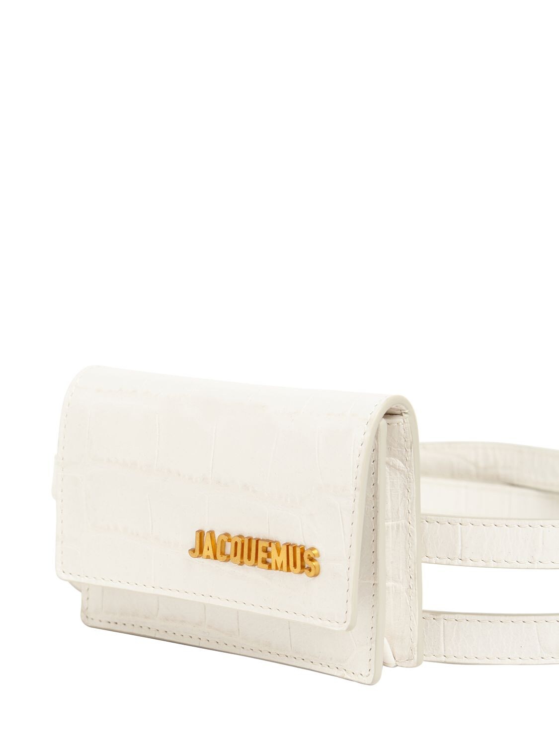 Jacquemus, Bags, Host Pick Jacquemus White Croc Embossed Leather La  Ceinture Bello Belt Bag