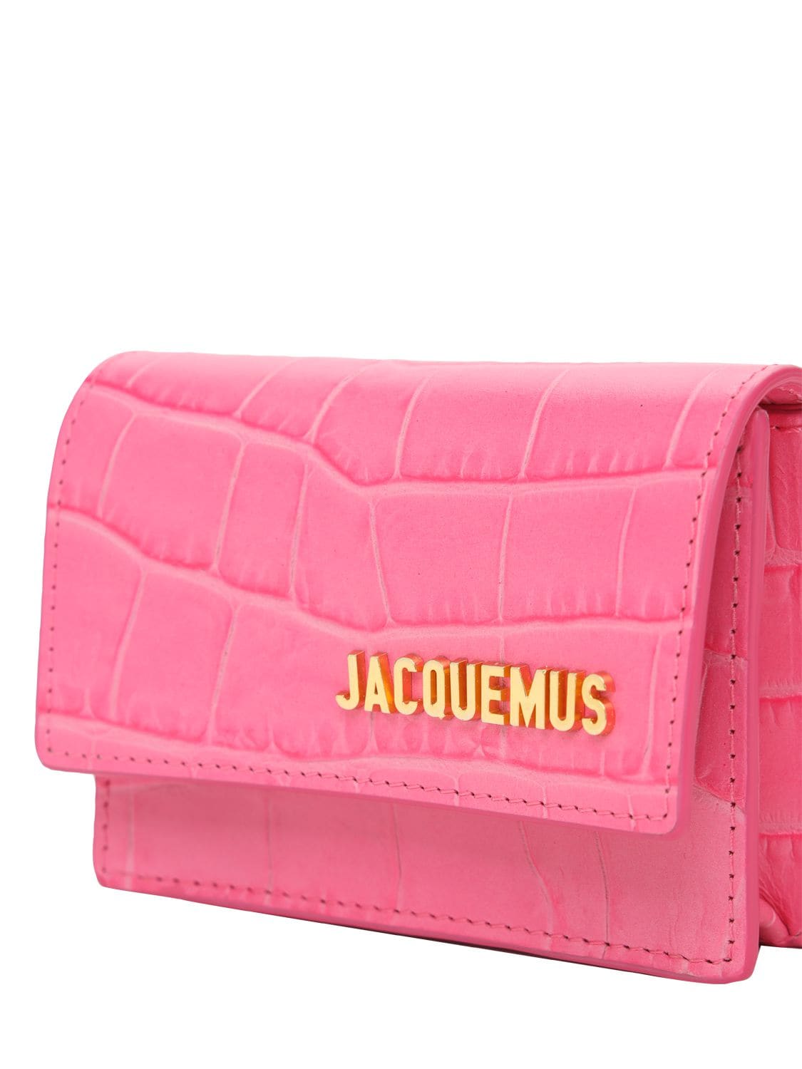 Jacquemus La Ceinture Bello Croc-effect Leather Belt Bag in White