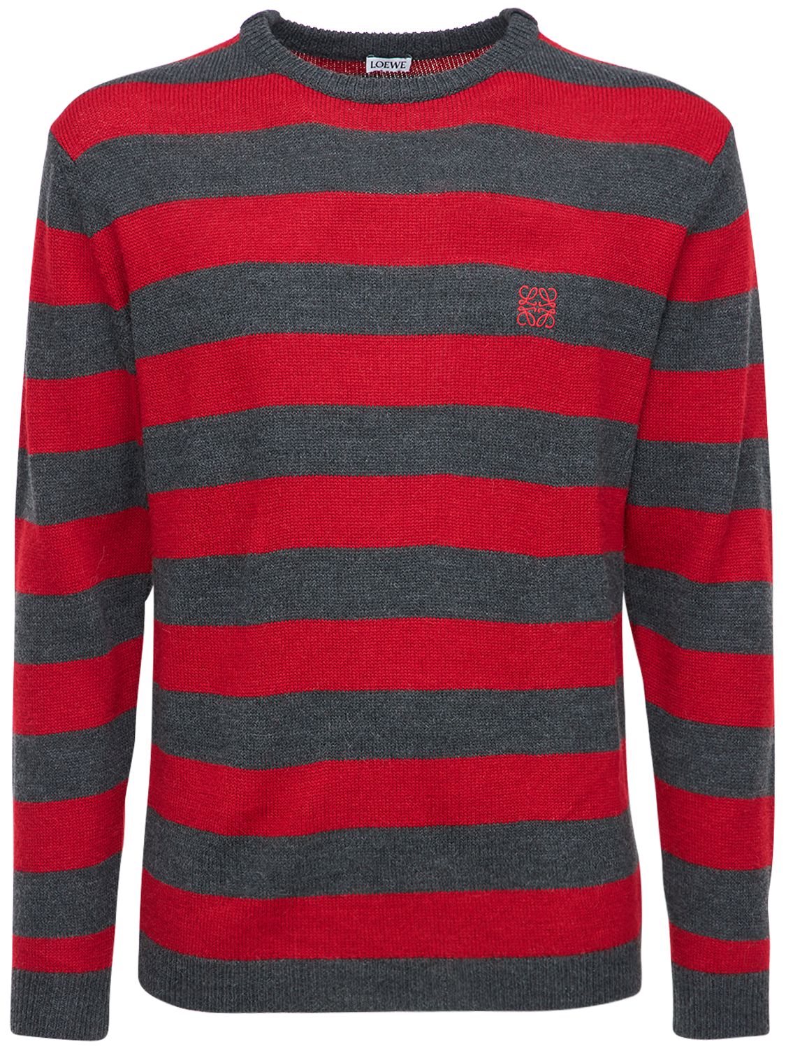 LOEWE STRIPE LOGO KNIT ALPACA BLEND SWEATER,73I6HC034-NZI3MQ2