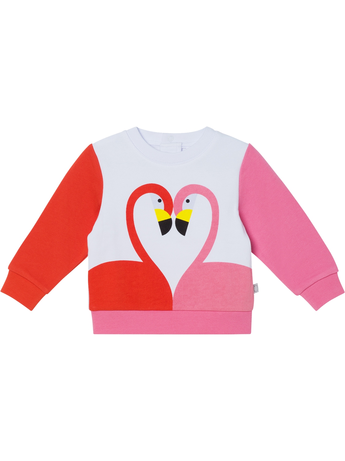 STELLA MCCARTNEY FLAMINGO PRINT ORGANIC COTTON SWEATSHIRT,73I6SH023-OTAWMA2