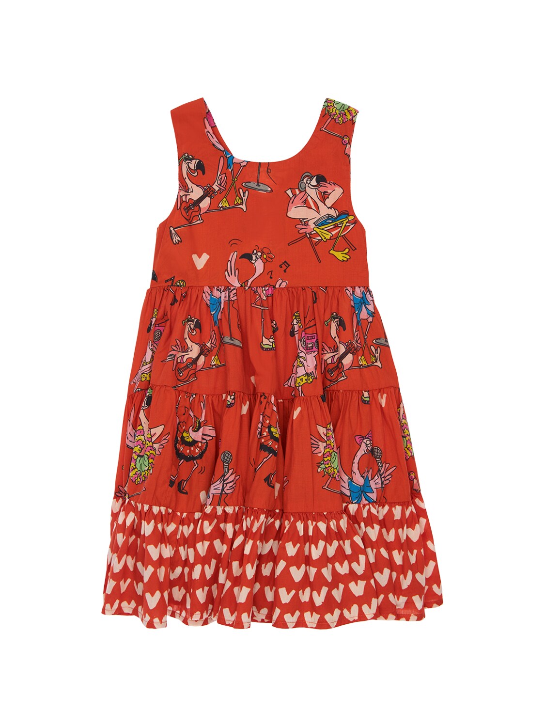 STELLA MCCARTNEY FLAMINGO PRINT ORGANIC COTTON DRESS,73I6SH061-SDYWMA2