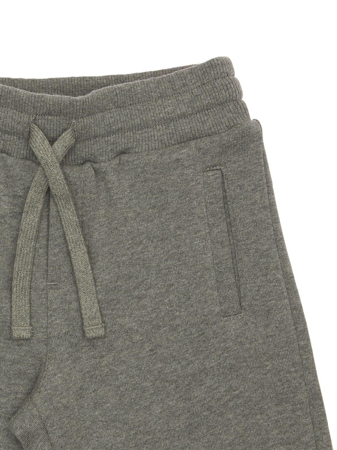 Dolce & Gabbana Logo Tag Cotton Sweat Shorts In Grey