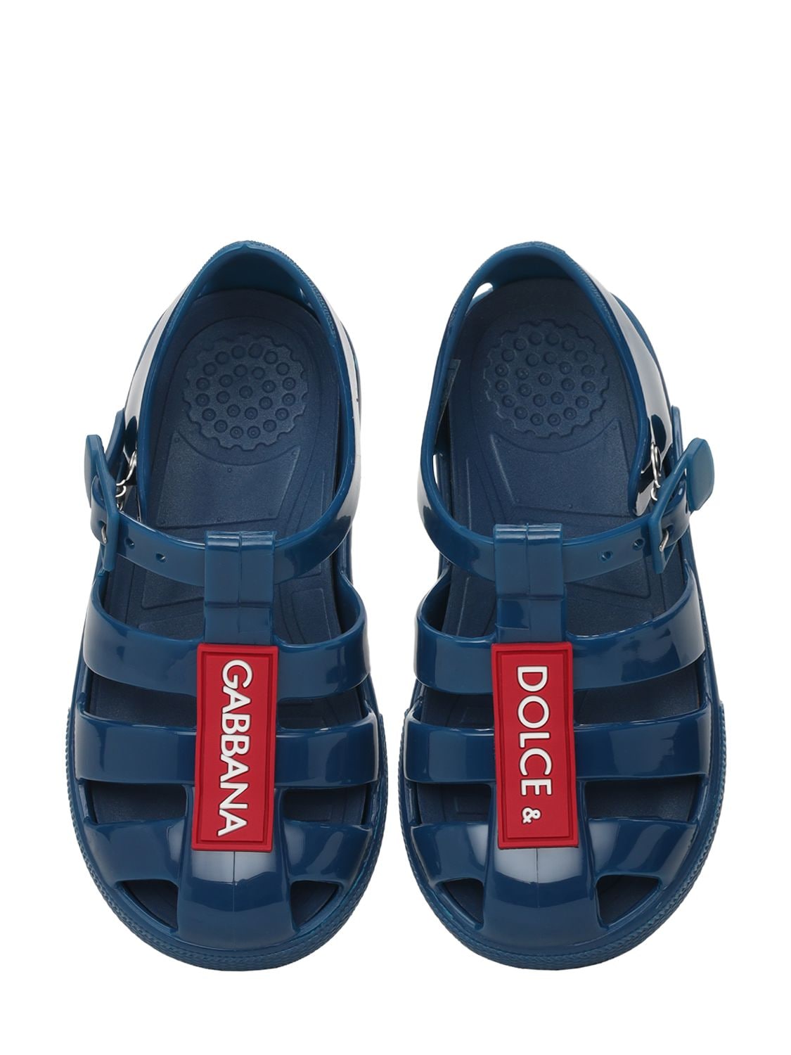 DOLCE & GABBANA LOGO橡胶果冻凉鞋,73I6T9031-ODA2NTK1