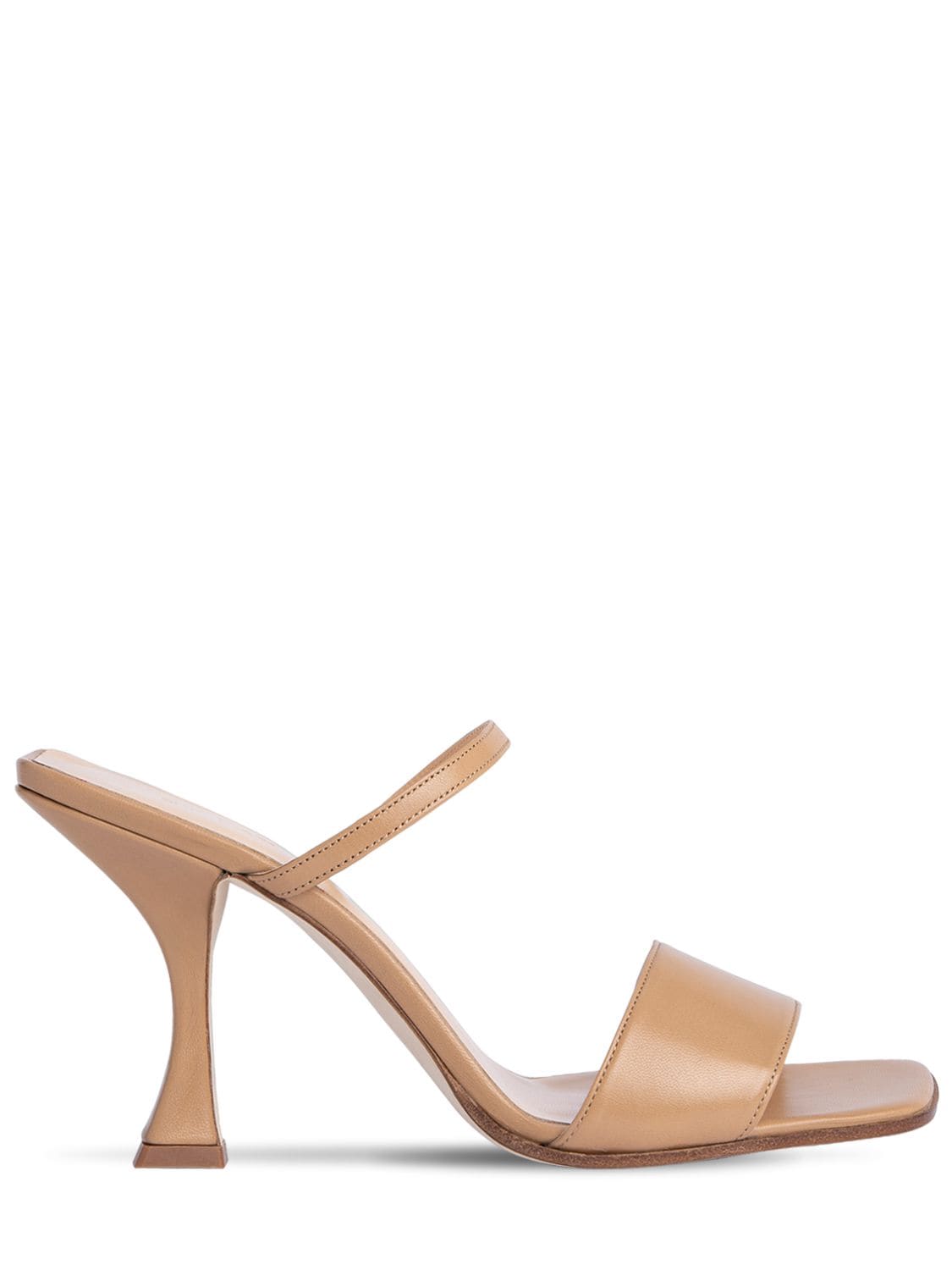 By Far Nayla Leather Sandals In Nude And Neutrals | ModeSens