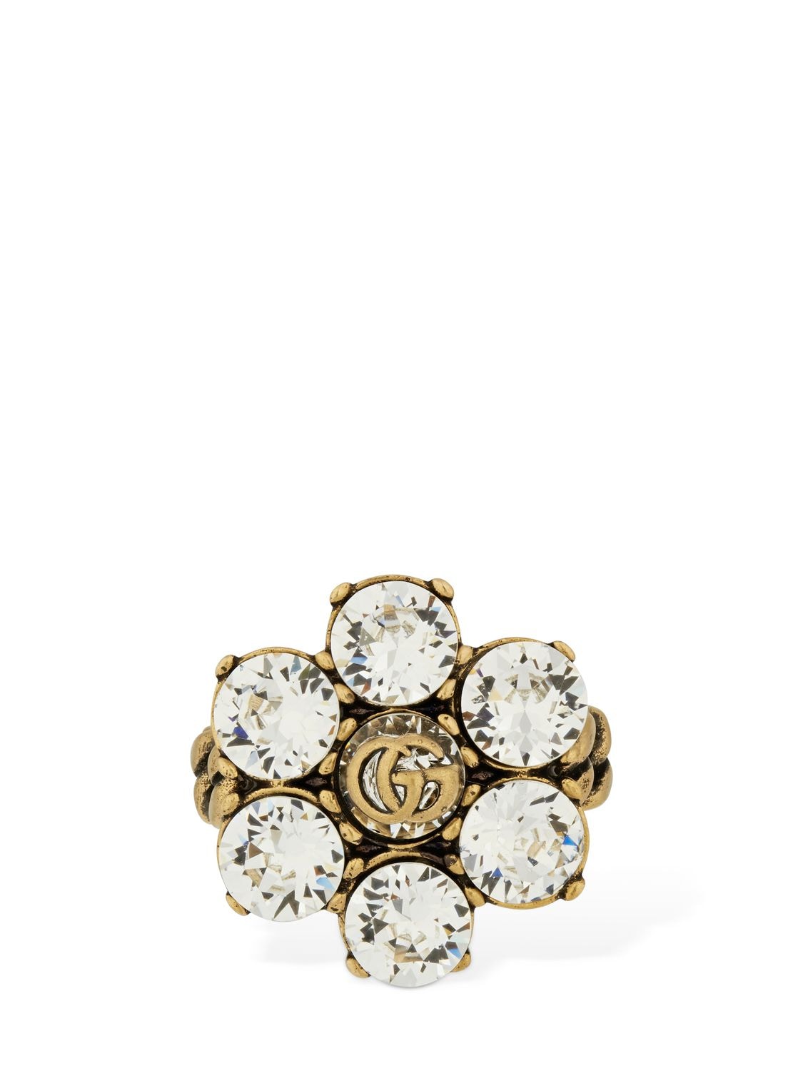 Image of Gg Marmont Thick Ring W/ Crystal
